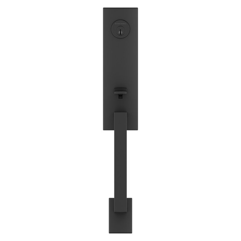 Satin Black Single Cylinder Keyed Entry Handleset