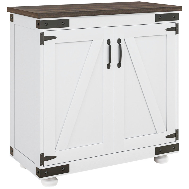 Buffet, ferme, armoire, blanc vieilli