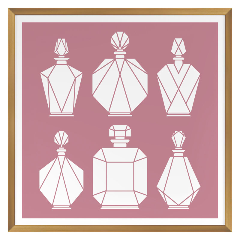 Collection De Parfum Print by Blinco, Olivia, Gold Single Picture Framed