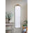 Large Rectangular Full-length Mirror With Distressed Ivory Frame And Gold Floral Crown-711817536-711817537