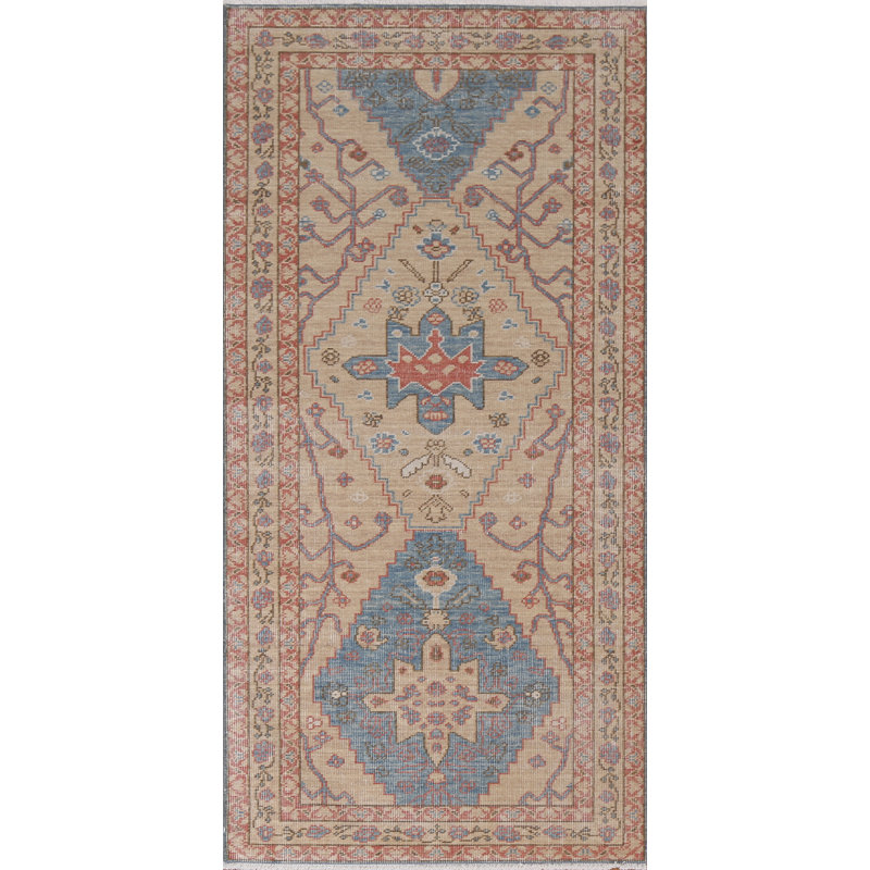 One-of-a-Kind 2'4" X 5'10" Runner Wool Area Rug in Brown
