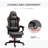 Brown Pu Leather Racing Chair With Adjustable Seat, Lumbar Support, Footrest, Recliner Computer Seat In Leather, Adjustable, Ergonomic