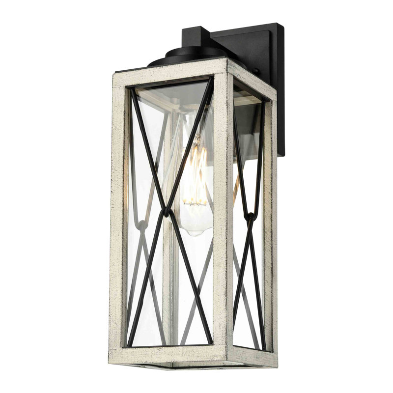 Lanterne murale d'extérieur Aquebogue, H 16,25 po x l 7,25 po x P 5,5 po, Blanc