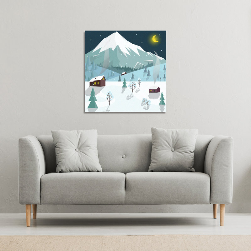 Winter Landscape - Wrapped Canvas Print, 46cm H x 46cm W