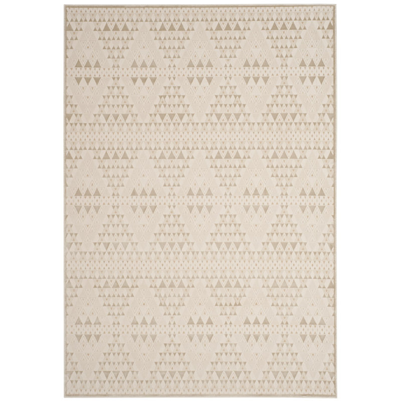 Ayanna Geometric Light Beige/Cream Area Rug, Runner 2'2" x 8'