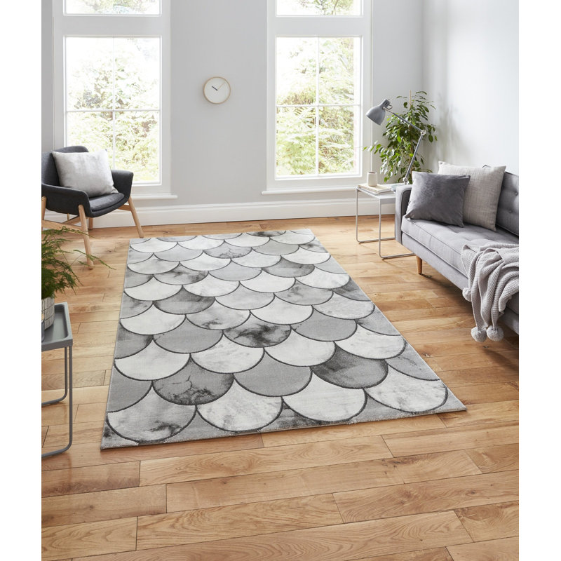 Analilia area rug Machine Woven Rectangle Grey/Silver, Rectangle 120 x 170cm