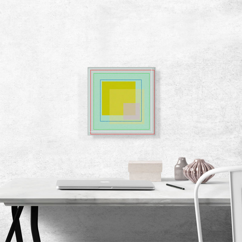 Impression sur toile tendue Mid-Century, H 12 po x l 12 po x P 1,5 po