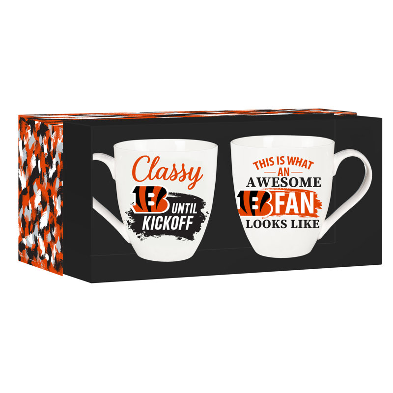 Ensemble de 2 tasses à café NFL, Bengals de Cincinnati