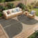 Narze Modern Easy Jute Machine Washable Area Rug Outdoor Rug with Non-Slip Backing for Living Room, Dining Room, Bedroom