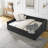 Daybed With Drawers Upholstered Tufted Sofa Bed, With Button On Back And Copper Nail On Waved Shape Arms-236978899-236978896