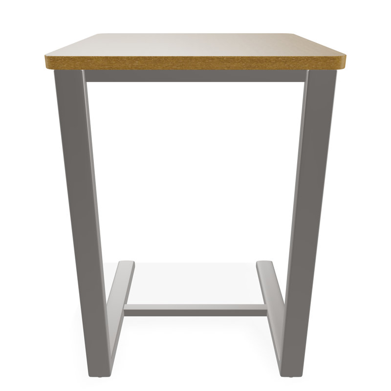 Outdoor Square Side Table, Natural/Warm Gray