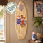 Plaque murale de planche de surf Pabst Blue Ribbon Officially Licensed, décoration murale côtière bière rétro, panneau de fibres à densité moyenne, 10 po x 30 po