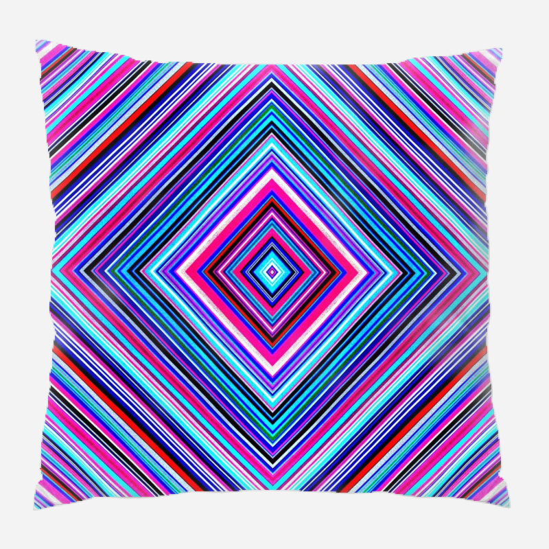 Geometric Microsuede Reversible Throw Pillow