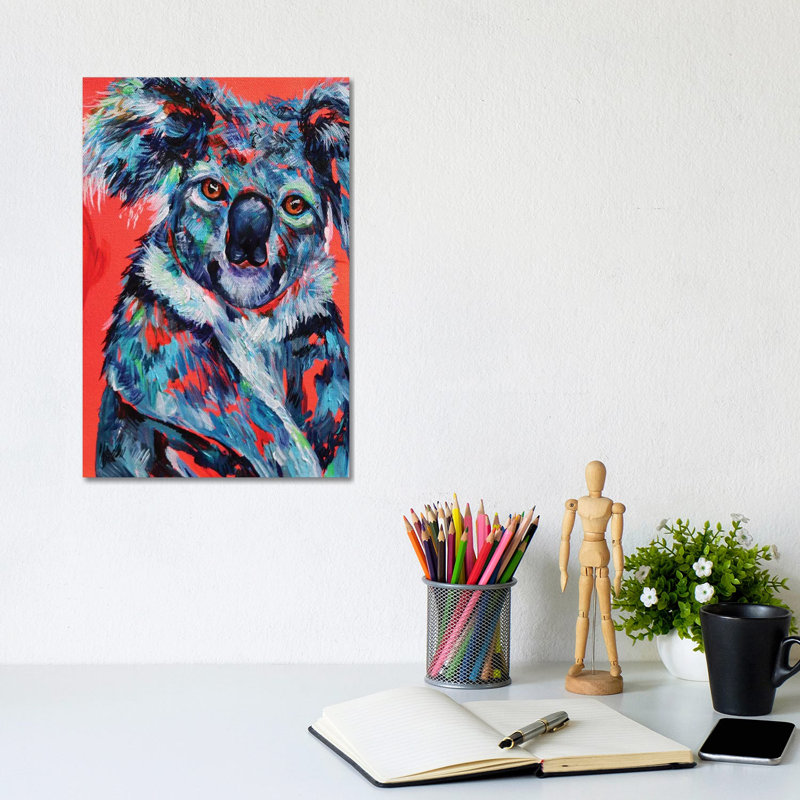 Koala by Lindsey Dahl - Wrapped Canvas Painting, 20.32 cm H x 30.48 cm W