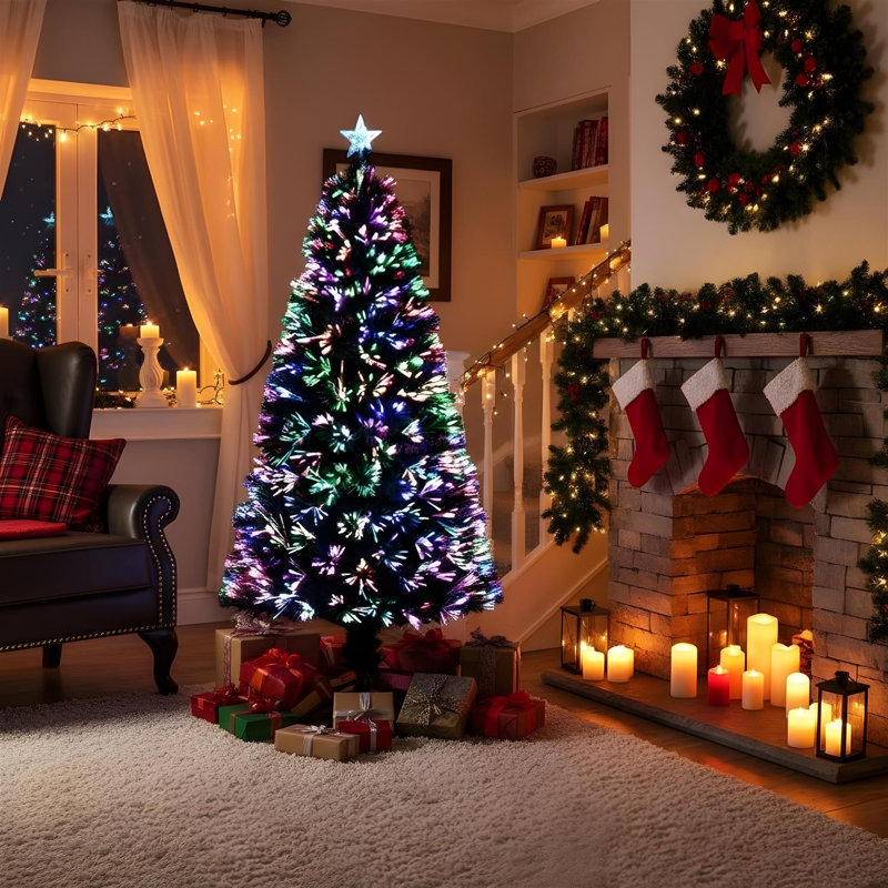 Lighted Artificial Christmas Tree, 5 ft.