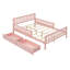 Lit plateforme en bois rose avec garde-corps et rangement pratique-35090664-35090670