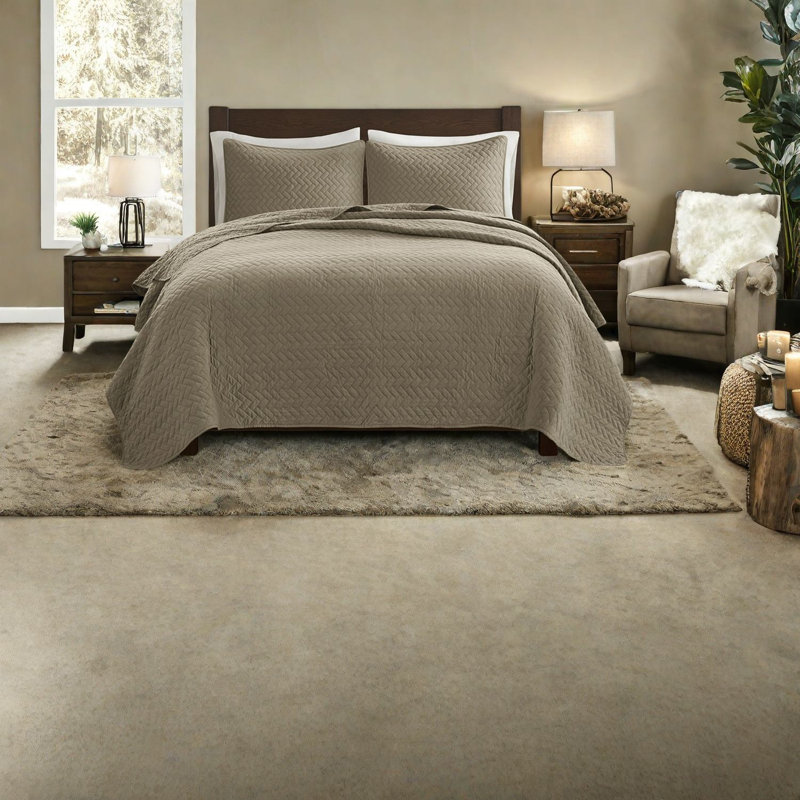 Ensembles de literie pour grand lit luxueux, confort en coton, conception matelassée surdimensionnée pour la détente à la maison