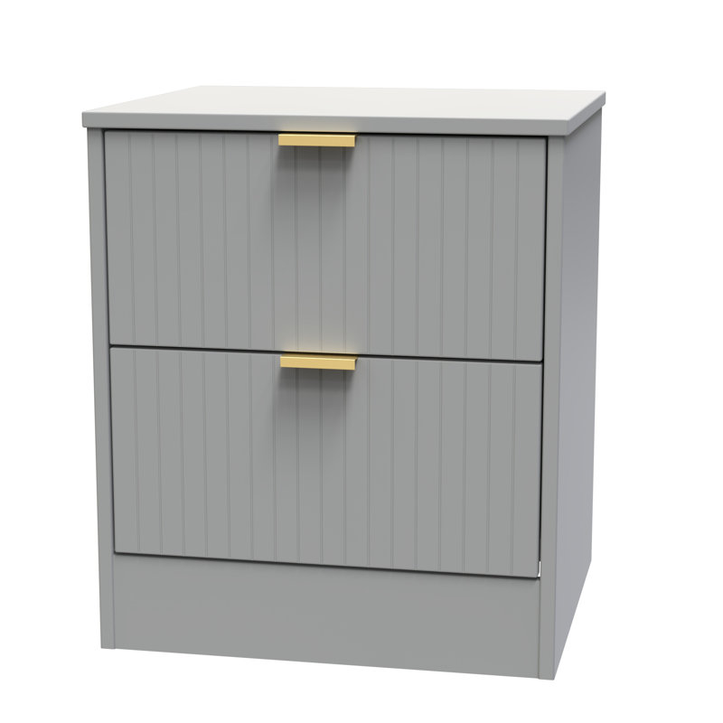 Barriner 45cm W Manufactured Wood Bedside Table, Dusk Grey