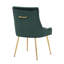 Chaise d'appoint en velours et acier inoxydable-849455969