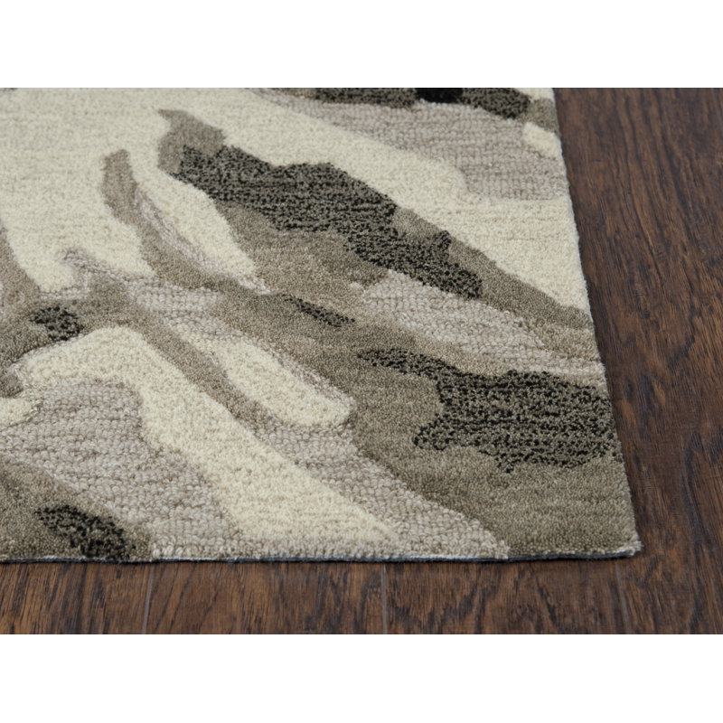 Prentice Wool Abstract Indoor Rug, Rectangle 5' x 8'