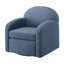 Chaise pivotante bleue-2134833908