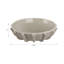 Bol rond rond avec rebord festonné - Décoration intérieure moderne pour table d'entrée, style tablette ou salon - 16 po, taupe