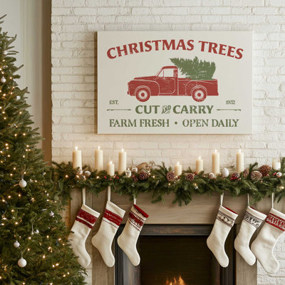 «Farm Fresh Christmas Trees», impression de signe