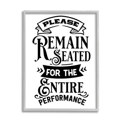 " Please Remain Seated Humorous Vintage Bathroom Saying " by Lettered And Lined