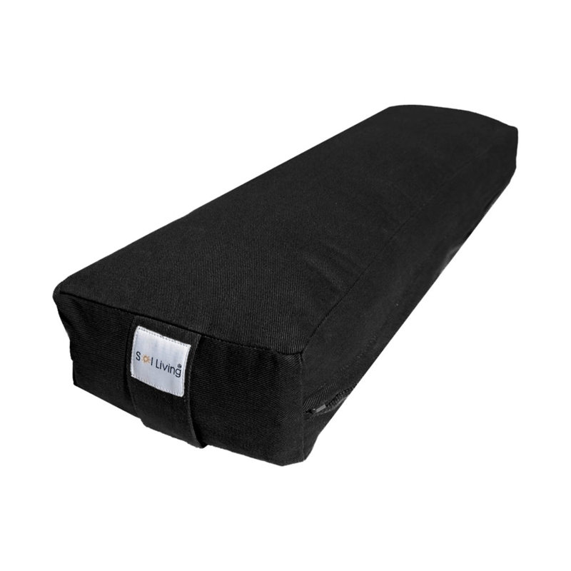 Traversin en coton, Noir, 26 po x 8 po x 5 po