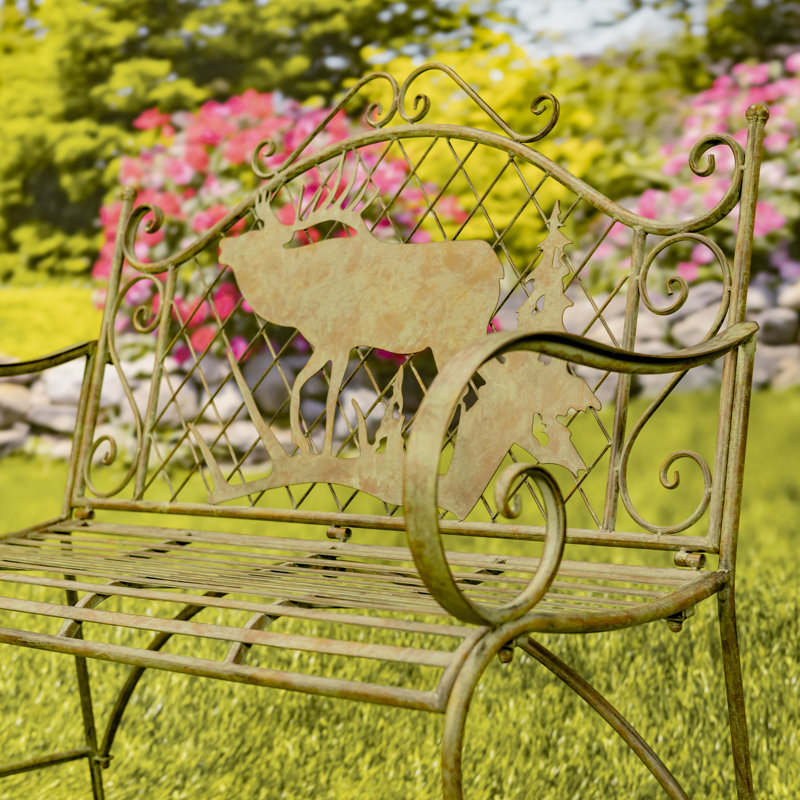Candless Iron Outdoor Bench