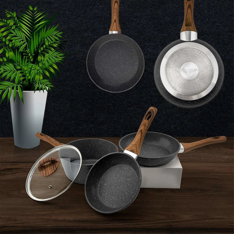 Poêle à frire antiadhésive en aluminium 3 pièces Onewell