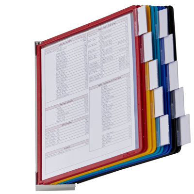Durable VARIO Wall Mounted Reference System - 10 Double Sided Letter Size Panels