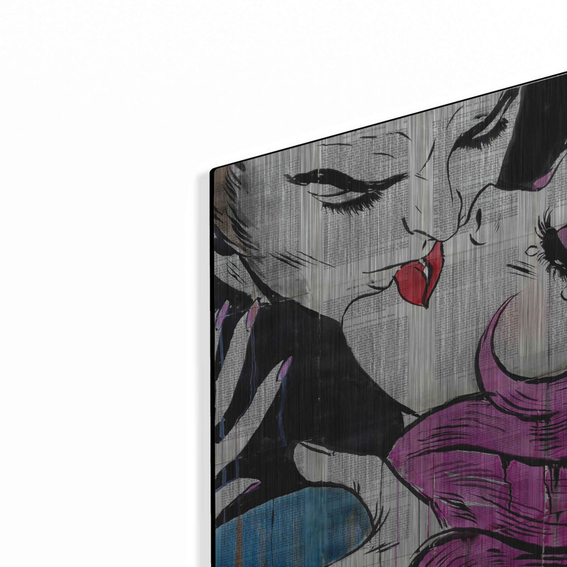 «Passion Pop» par Loui Jover, art mural en métal, H 16 po x l 12 po