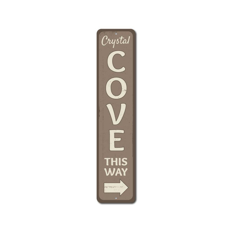 Enseigne personnalisée en aluminium Cove, H 6 po x l 24 po x P 0,063 po