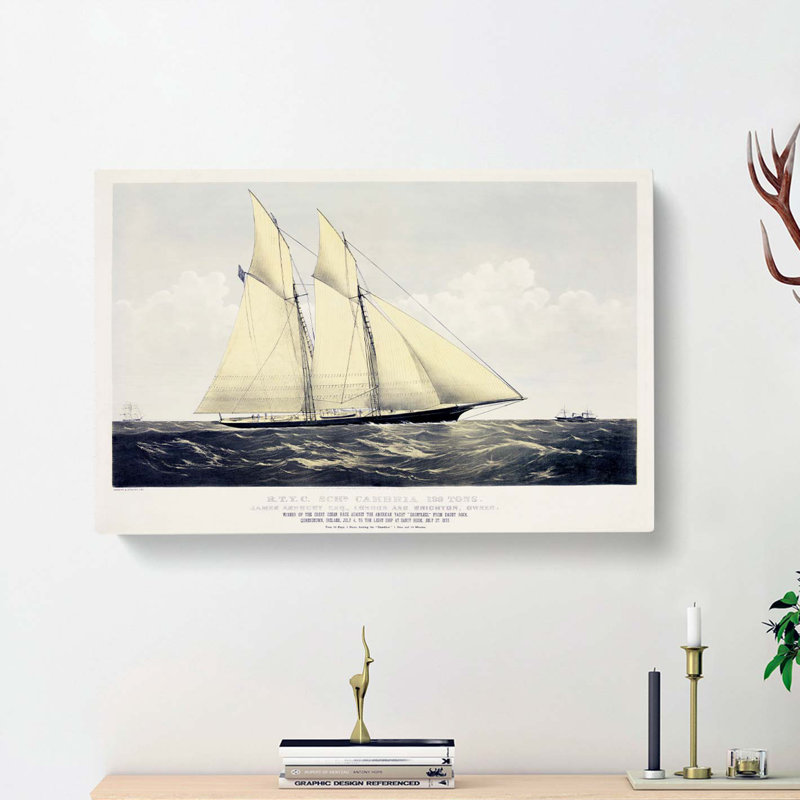 R.T.Y.C. Schr. Cambria Sail Ship - Wrapped Canvas, 35cm H x 50cm W x 3cm D