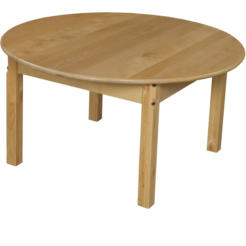Circular Hardwood Table, Without Casters, 21" H x 36" L x 36" W