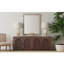 Miroir mural Karl avec cadre à chevrons en résine crème et bois - Boho Coastal