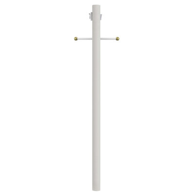 Solus 7, 8, or 10 ft. Direct Burial Lamp Post with Decorative Cross Arm, Convenience Outlet, and Dusk-to-Dawn Photocell Sensor