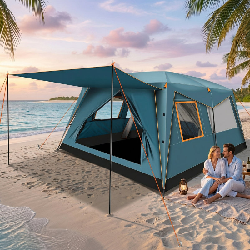 14×10FT camping tent, Blue