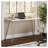 Owen Minimalist Writing Desk, 53.38 Inch Home Office Desk with Gold Metal Legs, White Wood Top Industrial Style Study Table for Small Spaces-844412458