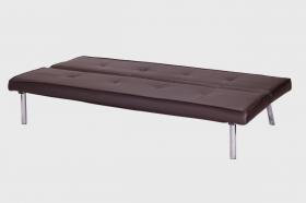 Lyndell Faux Leather Sleeper, Brown