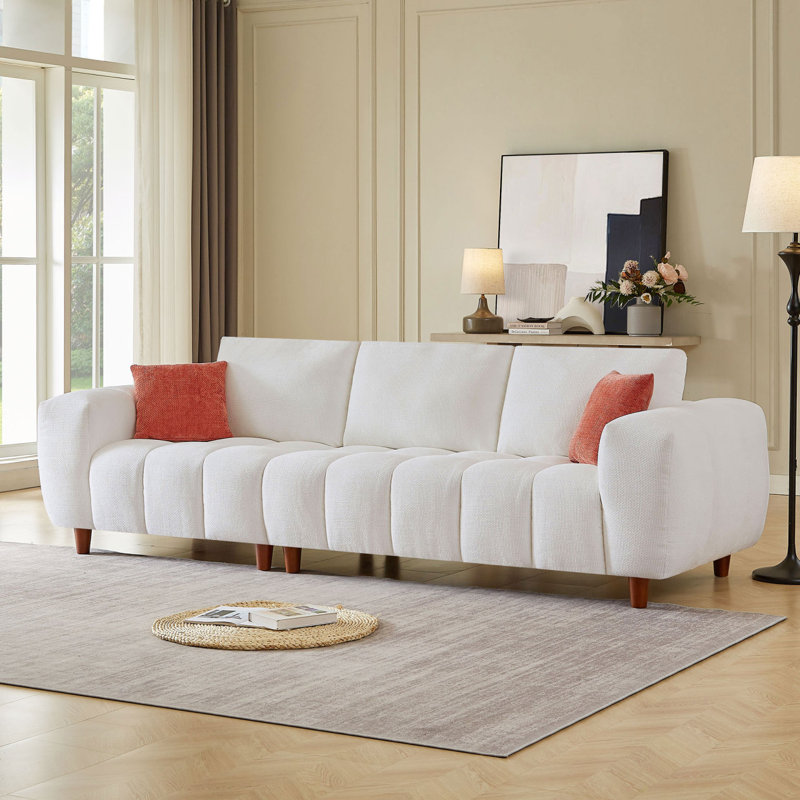 Convertible Sectional Sofa Couch, White