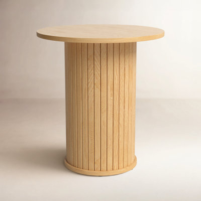 Iris Pedestal End Table