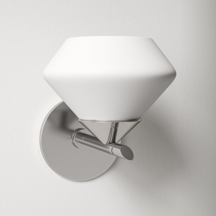 Junius Single Frosted Dimmable Bath Sconce