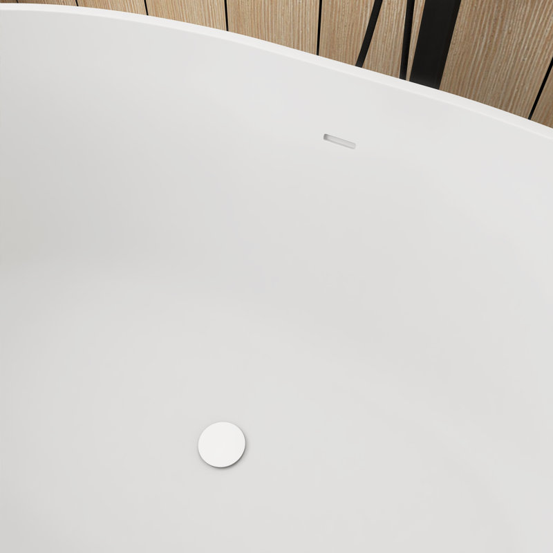 55“ Freestanding Soaking Solid Surface Bathtub