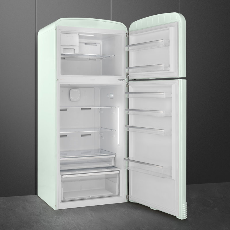 32" Smeg Fab Retro Refrigerator, Pastel Green, Right Handed
