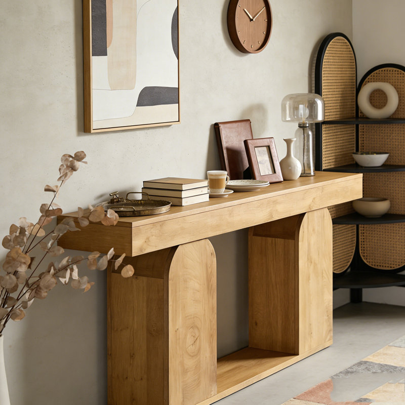 Table de canapé durable, Marron clair
