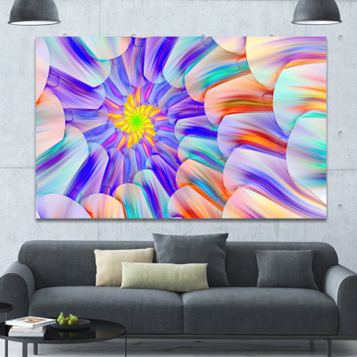 Impression sur toile tendue, "verre à taches multicolores avec spirales"