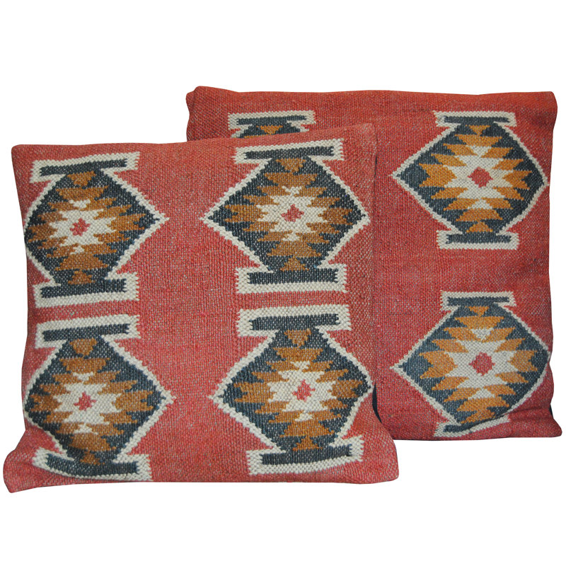 Flat Weave Square Pillow Cover & Insert