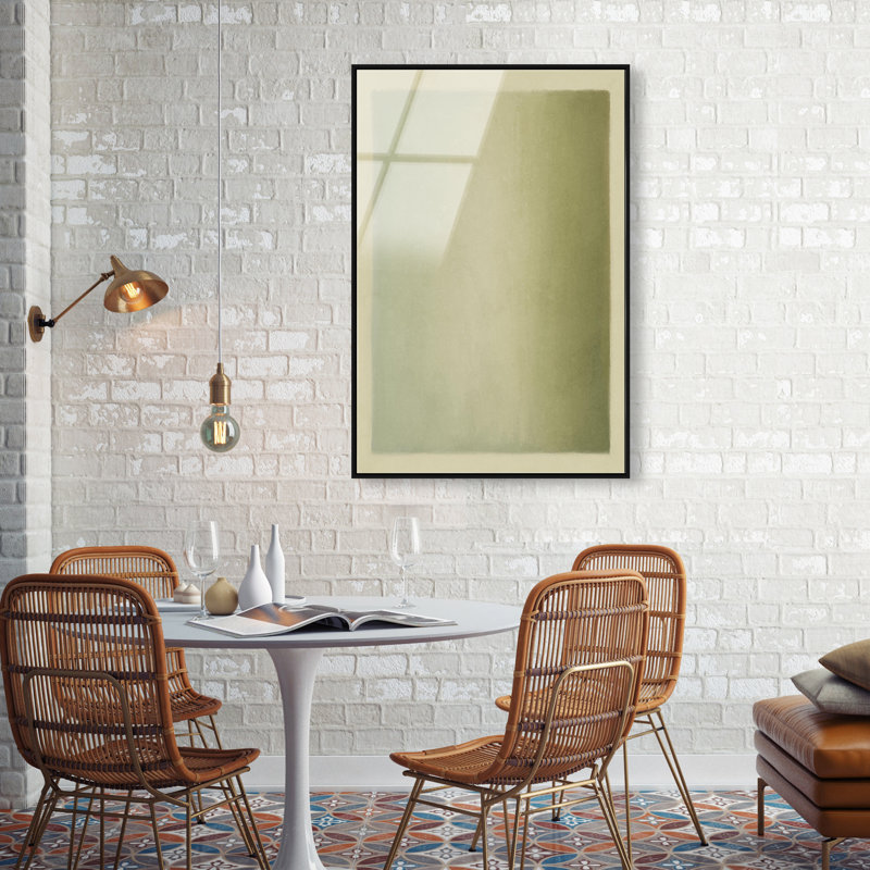Mossy Gradient Print by Oliver Gal, 37" H x 25" W, Black Floater Frame